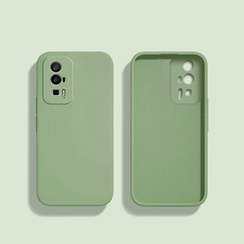 Custodia Silicone Ultra Sottile Morbida 360 Gradi Cover YK3 per Xiaomi Redmi K60 5G Verde Pastello