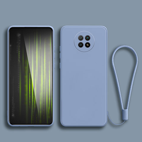 Custodia Silicone Ultra Sottile Morbida 360 Gradi Cover YK3 per Xiaomi Redmi Note 9T 5G Grigio Lavanda