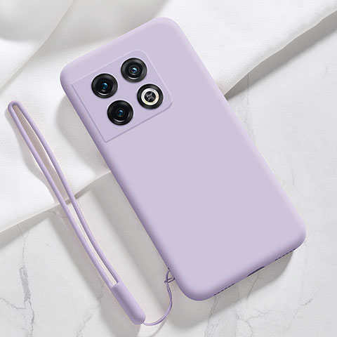 Custodia Silicone Ultra Sottile Morbida 360 Gradi Cover YK4 per OnePlus 10 Pro 5G Lavanda