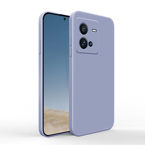 Custodia Silicone Ultra Sottile Morbida 360 Gradi Cover YK4 per Vivo iQOO 10 Pro 5G Grigio Lavanda