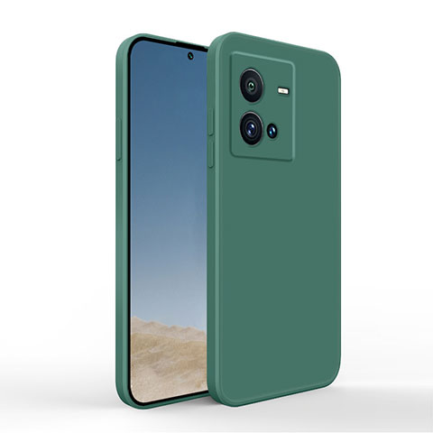 Custodia Silicone Ultra Sottile Morbida 360 Gradi Cover YK4 per Vivo iQOO 10 Pro 5G Verde Notte