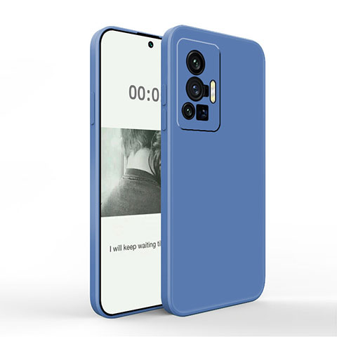 Custodia Silicone Ultra Sottile Morbida 360 Gradi Cover YK4 per Vivo X70 Pro 5G Blu