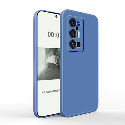 Custodia Silicone Ultra Sottile Morbida 360 Gradi Cover YK4 per Vivo X70 Pro+ Plus 5G Blu