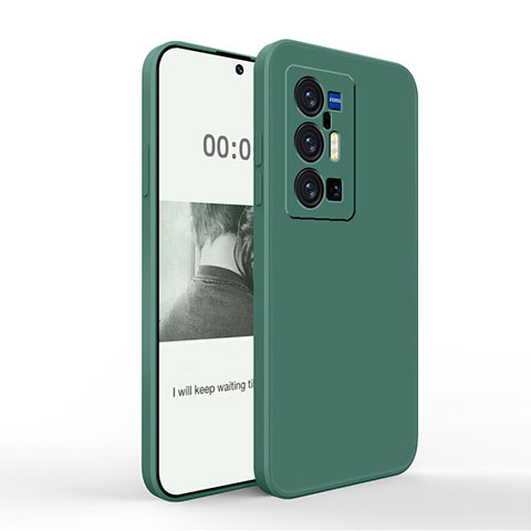 Custodia Silicone Ultra Sottile Morbida 360 Gradi Cover YK4 per Vivo X70 Pro+ Plus 5G Verde Notte