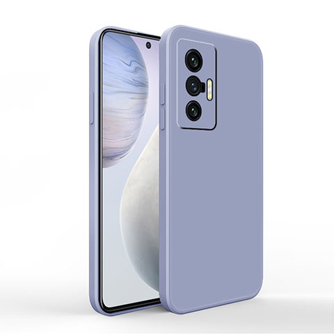 Custodia Silicone Ultra Sottile Morbida 360 Gradi Cover YK4 per Vivo X70t Grigio Lavanda