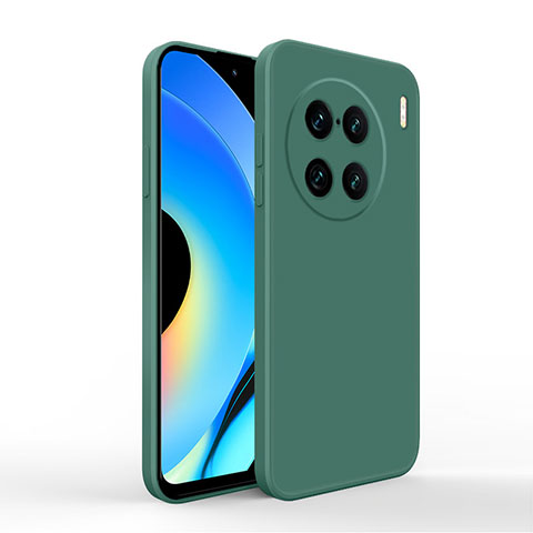 Custodia Silicone Ultra Sottile Morbida 360 Gradi Cover YK4 per Vivo X90 Pro 5G Verde Notte