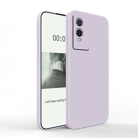 Custodia Silicone Ultra Sottile Morbida 360 Gradi Cover YK4 per Vivo Y76s 5G Lavanda