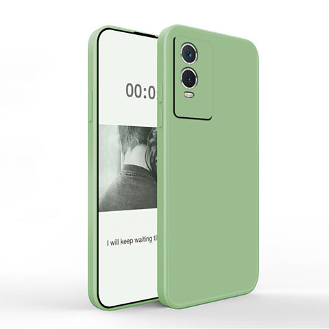 Custodia Silicone Ultra Sottile Morbida 360 Gradi Cover YK4 per Vivo Y76s 5G Verde