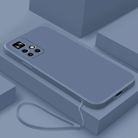 Custodia Silicone Ultra Sottile Morbida 360 Gradi Cover YK4 per Xiaomi Poco M4 Pro 5G Grigio Lavanda