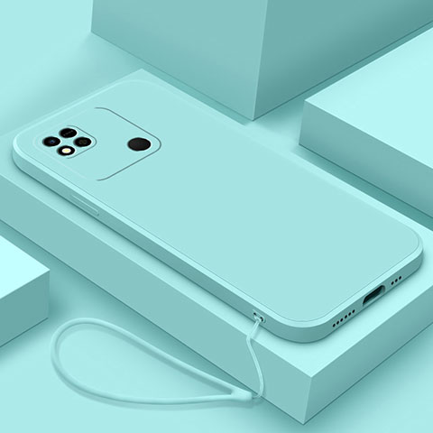 Custodia Silicone Ultra Sottile Morbida 360 Gradi Cover YK4 per Xiaomi Redmi 9 Activ Azzurro