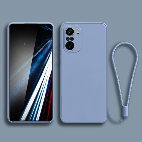 Custodia Silicone Ultra Sottile Morbida 360 Gradi Cover YK4 per Xiaomi Redmi K40 Pro+ Plus 5G Grigio Lavanda