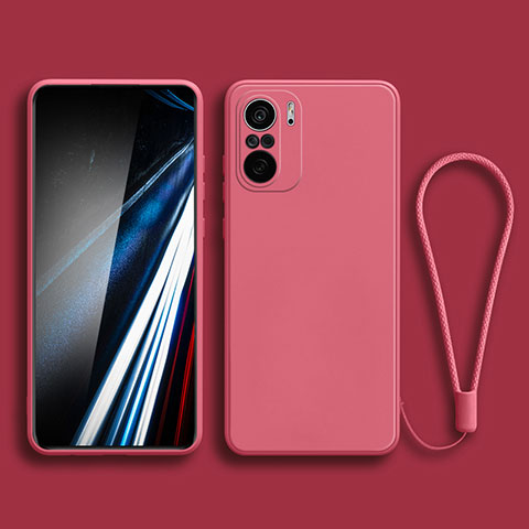 Custodia Silicone Ultra Sottile Morbida 360 Gradi Cover YK4 per Xiaomi Redmi K40 Pro+ Plus 5G Rosa Caldo