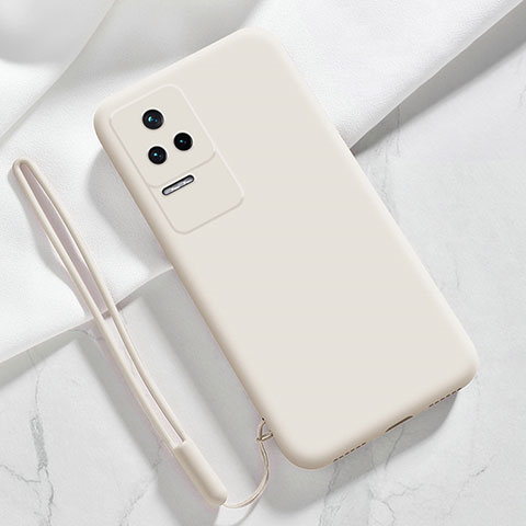 Custodia Silicone Ultra Sottile Morbida 360 Gradi Cover YK4 per Xiaomi Redmi K40S 5G Bianco