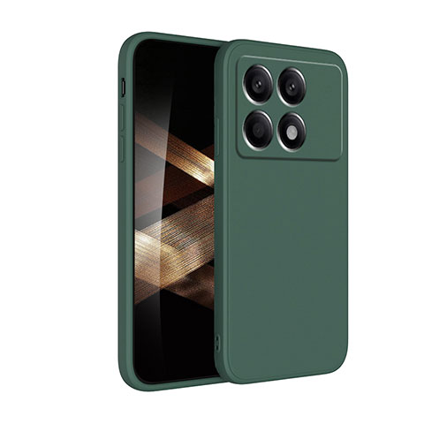 Custodia Silicone Ultra Sottile Morbida 360 Gradi Cover YK4 per Xiaomi Redmi K70 5G Verde