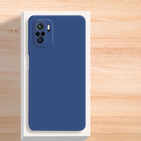 Custodia Silicone Ultra Sottile Morbida 360 Gradi Cover YK5 per Xiaomi Redmi K40 Pro+ Plus 5G Blu