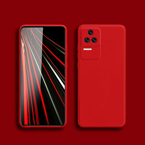 Custodia Silicone Ultra Sottile Morbida 360 Gradi Cover YK5 per Xiaomi Redmi K40S 5G Rosso