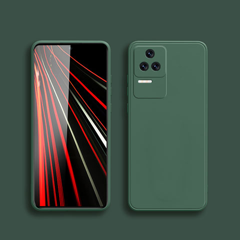 Custodia Silicone Ultra Sottile Morbida 360 Gradi Cover YK5 per Xiaomi Redmi K40S 5G Verde