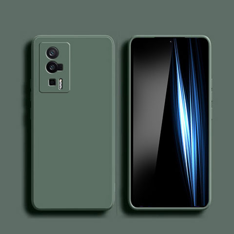 Custodia Silicone Ultra Sottile Morbida 360 Gradi Cover YK5 per Xiaomi Redmi K60 Pro 5G Verde