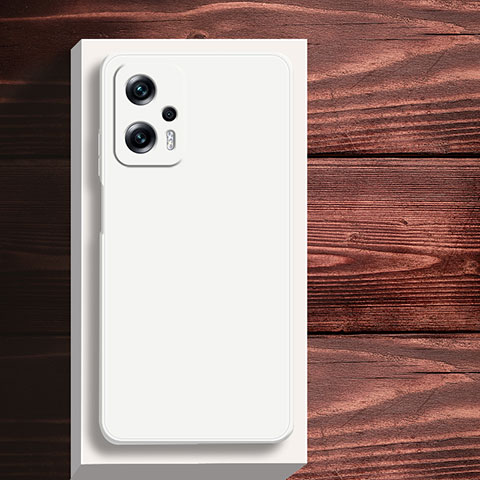 Custodia Silicone Ultra Sottile Morbida 360 Gradi Cover YK5 per Xiaomi Redmi Note 11T Pro 5G Bianco