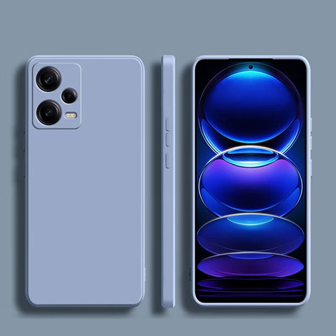 Custodia Silicone Ultra Sottile Morbida 360 Gradi Cover YK5 per Xiaomi Redmi Note 12 Pro 5G Grigio Lavanda