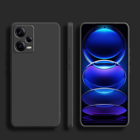 Custodia Silicone Ultra Sottile Morbida 360 Gradi Cover YK5 per Xiaomi Redmi Note 12 Pro 5G Nero