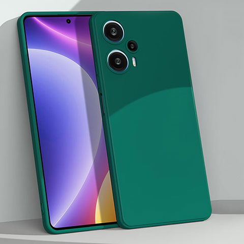 Custodia Silicone Ultra Sottile Morbida 360 Gradi Cover YK5 per Xiaomi Redmi Note 12 Turbo 5G Verde