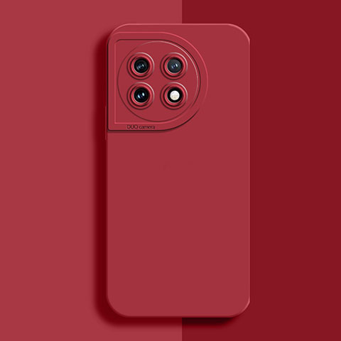 Custodia Silicone Ultra Sottile Morbida 360 Gradi Cover YK6 per OnePlus 11R 5G Rosso