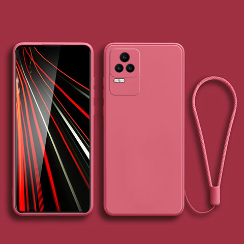 Custodia Silicone Ultra Sottile Morbida 360 Gradi Cover YK6 per Xiaomi Redmi K50 Pro 5G Rosa Caldo