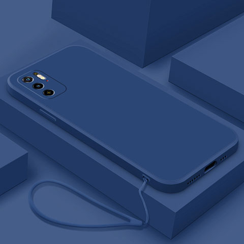 Custodia Silicone Ultra Sottile Morbida 360 Gradi Cover YK6 per Xiaomi Redmi Note 10 5G Blu