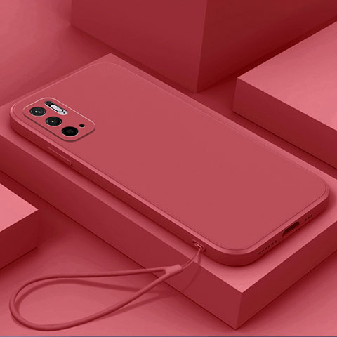 Custodia Silicone Ultra Sottile Morbida 360 Gradi Cover YK6 per Xiaomi Redmi Note 10 5G Rosso