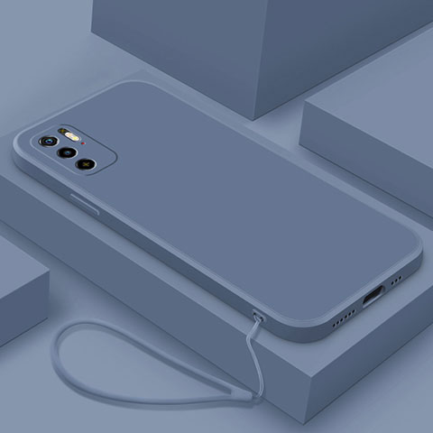 Custodia Silicone Ultra Sottile Morbida 360 Gradi Cover YK6 per Xiaomi Redmi Note 10T 5G Grigio Lavanda