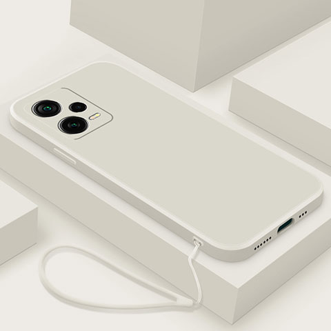 Custodia Silicone Ultra Sottile Morbida 360 Gradi Cover YK6 per Xiaomi Redmi Note 12 Pro+ Plus 5G Bianco
