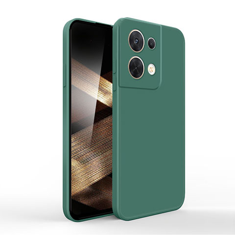 Custodia Silicone Ultra Sottile Morbida 360 Gradi Cover YK6 per Xiaomi Redmi Note 13 5G Verde Notte