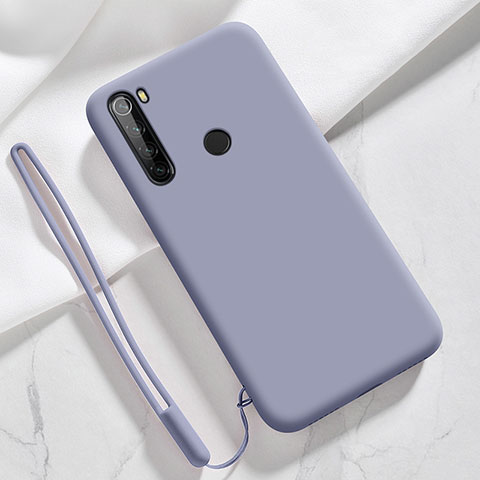 Custodia Silicone Ultra Sottile Morbida 360 Gradi Cover YK6 per Xiaomi Redmi Note 8 (2021) Grigio Lavanda