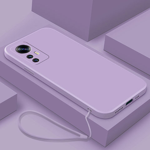 Custodia Silicone Ultra Sottile Morbida 360 Gradi Cover YK7 per Xiaomi Mi 12T 5G Viola