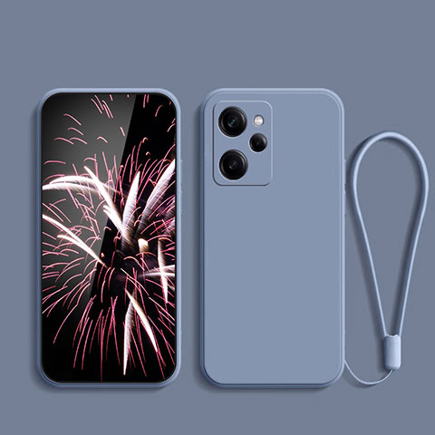 Custodia Silicone Ultra Sottile Morbida 360 Gradi Cover YK7 per Xiaomi Poco X5 Pro 5G Grigio Lavanda