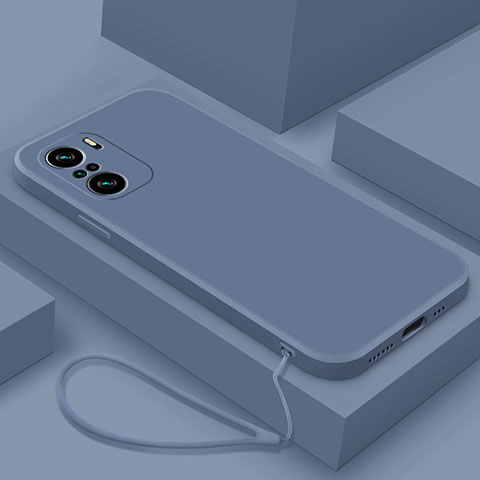 Custodia Silicone Ultra Sottile Morbida 360 Gradi Cover YK7 per Xiaomi Redmi K40 Pro+ Plus 5G Grigio Lavanda