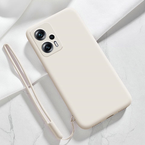 Custodia Silicone Ultra Sottile Morbida 360 Gradi Cover YK7 per Xiaomi Redmi Note 11T Pro 5G Bianco