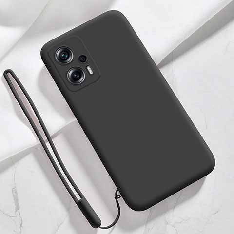 Custodia Silicone Ultra Sottile Morbida 360 Gradi Cover YK7 per Xiaomi Redmi Note 11T Pro 5G Nero