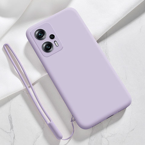 Custodia Silicone Ultra Sottile Morbida 360 Gradi Cover YK7 per Xiaomi Redmi Note 11T Pro+ Plus 5G Lavanda