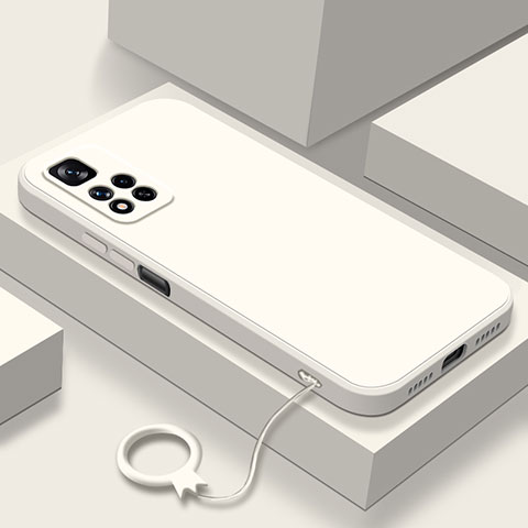 Custodia Silicone Ultra Sottile Morbida 360 Gradi Cover YK8 per Xiaomi Redmi Note 11 Pro+ Plus 5G Bianco