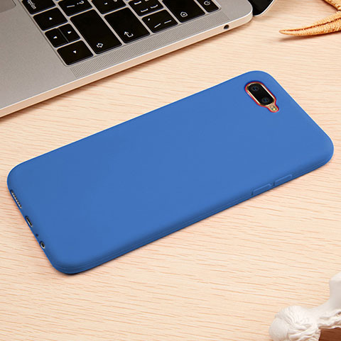 Custodia Silicone Ultra Sottile Morbida Cover A01 per Oppo R15X Blu