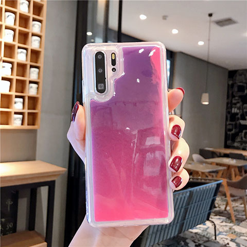 Custodia Silicone Ultra Sottile Morbida Cover C01 per Huawei P30 Pro New Edition Rosa Caldo