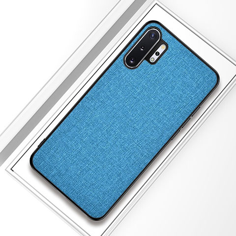 Custodia Silicone Ultra Sottile Morbida Cover C01 per Samsung Galaxy Note 10 Plus 5G Cielo Blu