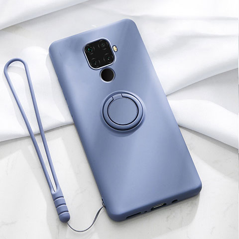 Custodia Silicone Ultra Sottile Morbida Cover con Magnetico Anello Supporto A03 per Huawei Nova 5i Pro Viola