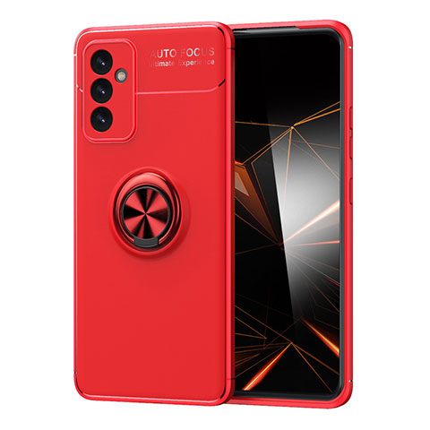 Custodia Silicone Ultra Sottile Morbida Cover con Magnetico Anello Supporto JM1 per Samsung Galaxy A15 5G Rosso