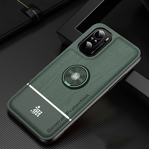 Custodia Silicone Ultra Sottile Morbida Cover con Magnetico Anello Supporto JM1 per Xiaomi Mi 11X Pro 5G Verde