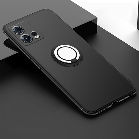 Custodia Silicone Ultra Sottile Morbida Cover con Magnetico Anello Supporto per Motorola Moto S30 Pro 5G Nero