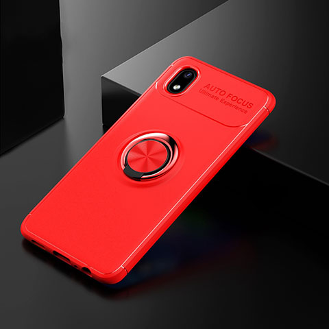 Custodia Silicone Ultra Sottile Morbida Cover con Magnetico Anello Supporto per Samsung Galaxy A01 Core Rosso