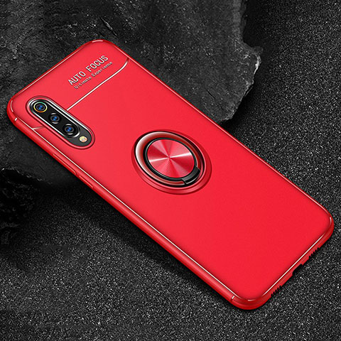 Custodia Silicone Ultra Sottile Morbida Cover con Magnetico Anello Supporto per Xiaomi Mi A3 Lite Rosso